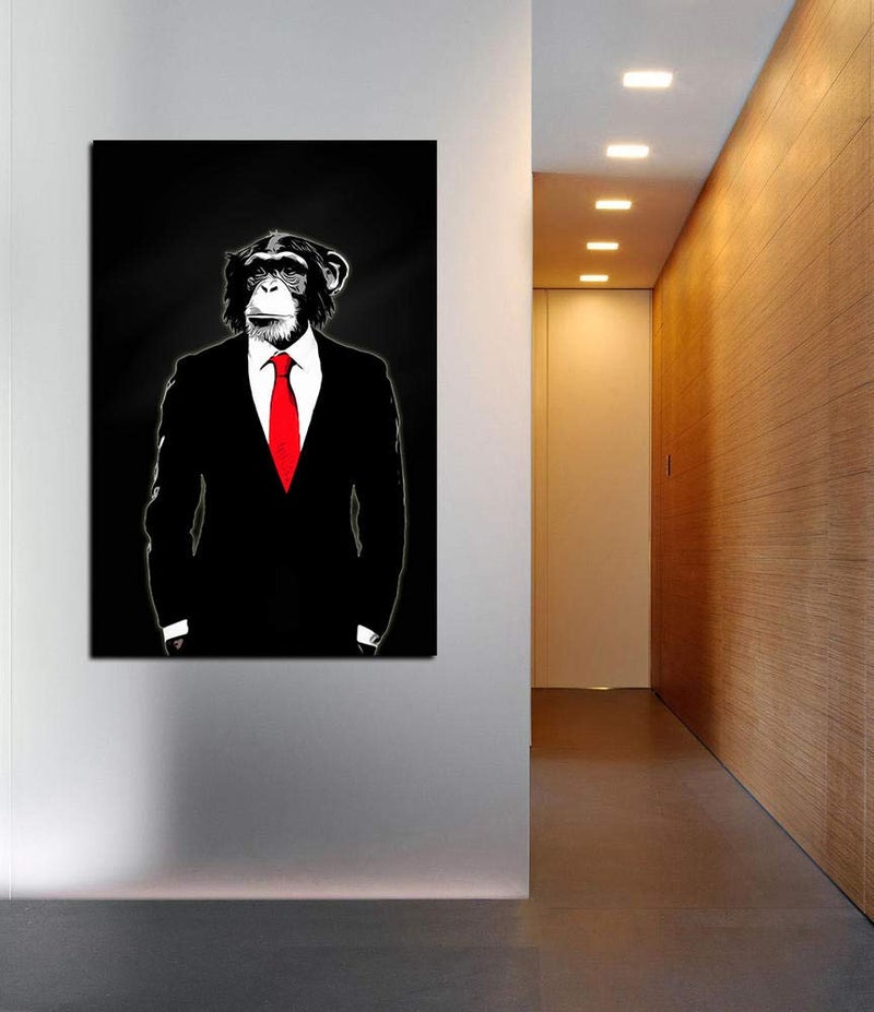 Cortesi Home CH-CA182643 "Domesticated Monkey" By Nicklaus Gustafson Gisele Canvas Wall Art, 18"X26", Black - Image 3